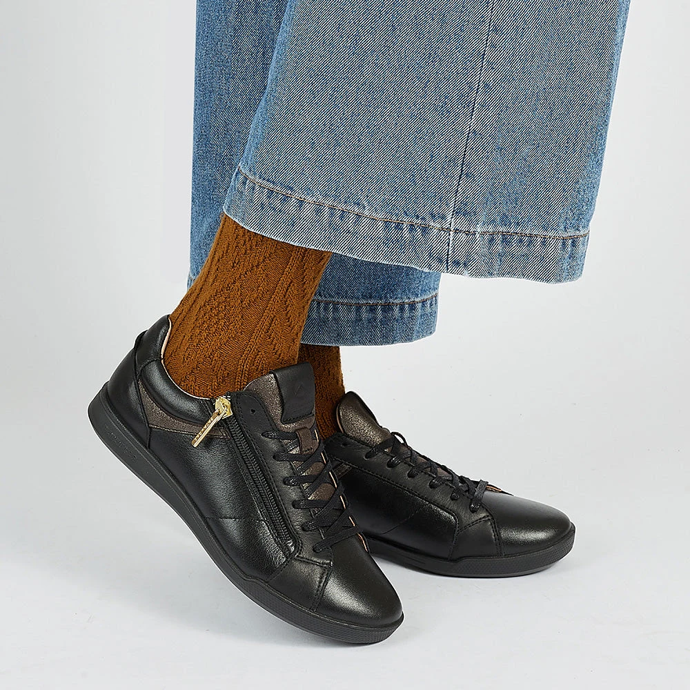 Chaussures Belle Magasin -Chaussures Belle Magasin BASKET FEMME PALME L GL F4I NOIR 6284585010173